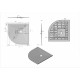 Душевой поддон из искусственного камня Vincea VST-4SQ9090W 90x90 белый, матовый, четверть круга