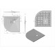 Душевой поддон из искусственного камня Vincea VST-4SQ1010W 100x100 белый, матовый, четверть круга