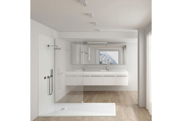 Душевой поддон из искусственного камня Vincea VST-4SR9018W 180x90 белый, матовый, прямоугольный