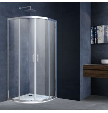 Душевой уголок Vincea Alpha VSQ-3AL900CL 90х90х190 профиль хром, стекло прозрачное, четверть круга, двери раздвижные