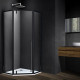 Душевой уголок Vincea Penta VSP-3P900CLB, 90х90х195, профиль чёрный, стекло прозрачное, двери распашные