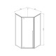 Душевой уголок Vincea Penta VSP-3P900CLB, 90х90х195, профиль чёрный, стекло прозрачное, двери распашные