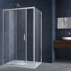 Душевой уголок Vincea Alpha VSR-3AL8010CL 100x80х190 профиль хром, стекло прозрачное, прямоугольный, двери раздвижные