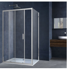 Душевой уголок Vincea Alpha VSR-3AL8011CL 110x80х190 профиль хром, стекло прозрачное, прямоугольный, двери раздвижные