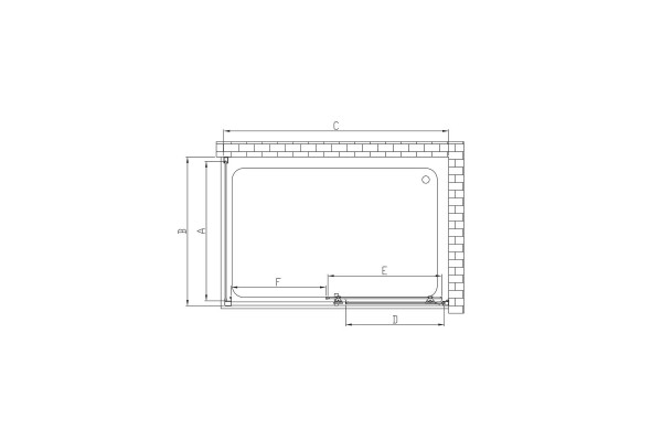 Душевой уголок Vincea Alpha VSR-3AL8015MT 150x80х190 профиль хром, стекло рифленое, прямоугольный, двери раздвижные