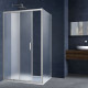 Душевой уголок Vincea Alpha VSR-3AL9013MT 130x90х190 профиль хром, стекло рифленое, прямоугольный, двери раздвижные