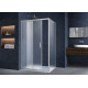 Душевой уголок Vincea Alpha VSR-3AL9013MT 130x90х190 профиль хром, стекло рифленое, прямоугольный, двери раздвижные