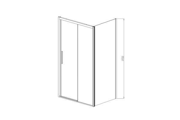 Душевой уголок Vincea Soft VSR-3SO8010CL 100x80х195 профиль хром, стекло прозрачное, прямоугольный, двери раздвижные