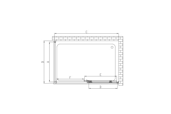 Душевой уголок Vincea Soft VSR-3SO8010CL 100x80х195 профиль хром, стекло прозрачное, прямоугольный, двери раздвижные