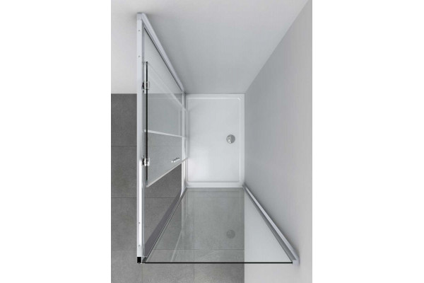 Душевой уголок Vincea Soft VSR-3SO8012CL 120x80х195 профиль хром, стекло прозрачное, прямоугольный, двери раздвижные