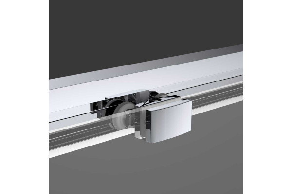 Душевой уголок Vincea Soft VSR-3SO8014CL 140x80х195 профиль хром, стекло прозрачное, прямоугольный, двери раздвижные