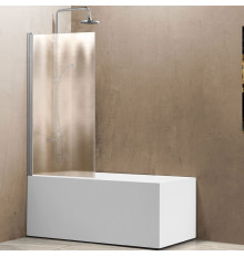 Шторка на ванну Vincea VSB-11800CH 80x140 профиль хром, стекло рифленое, распашная