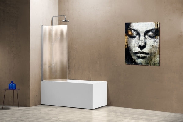 Шторка на ванну Vincea VSB-11800CH 80x140 профиль хром, стекло рифленое, распашная