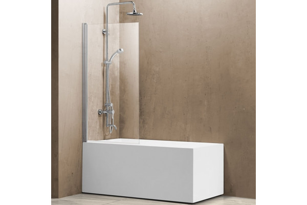 Шторка на ванну Vincea VSB-11800CL 80x140 профиль хром, стекло прозрачное, распашная