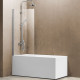 Шторка на ванну Vincea VSB-11800CL 80x140 профиль хром, стекло прозрачное, распашная
