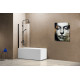 Шторка на ванну Vincea VSB-11800CLB 80x140 профиль чёрный, стекло прозрачное, распашная