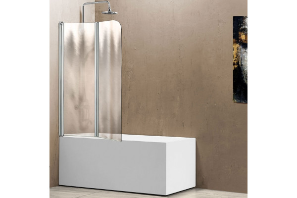 Шторка на ванну Vincea VSB-12114CH-R 114x140 профиль хром, стекло рифленое, складная, правая