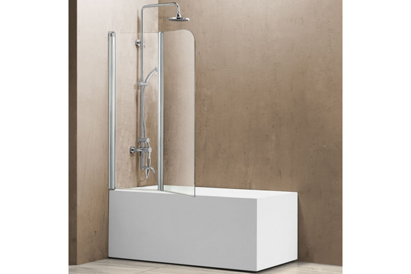 Шторка на ванну Vincea VSB-12114CL 114x140 профиль хром, стекло прозрачное, складная