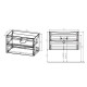 Тумба для комплекта Vincea Mia 80 VMC-2MC800BT подвесная Beton с ящиками,  в современном стиле