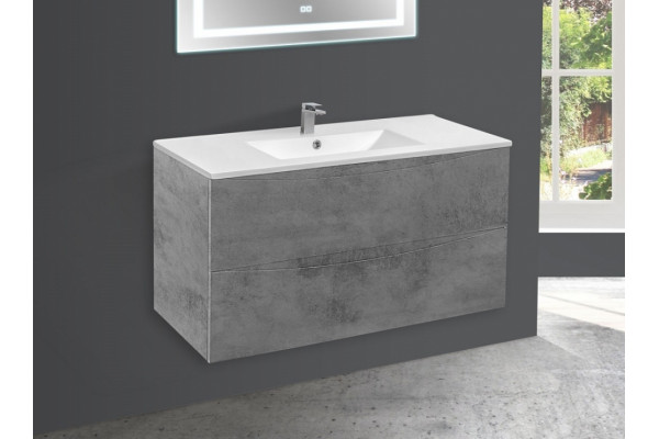 Тумба для комплекта Vincea Mia 100 VMC-2MC100BT подвесная Beton с ящиками,  в современном стиле