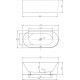 Акриловая ванна Vincea VBT-402-1700L белая, L, асимметричная, пристенная