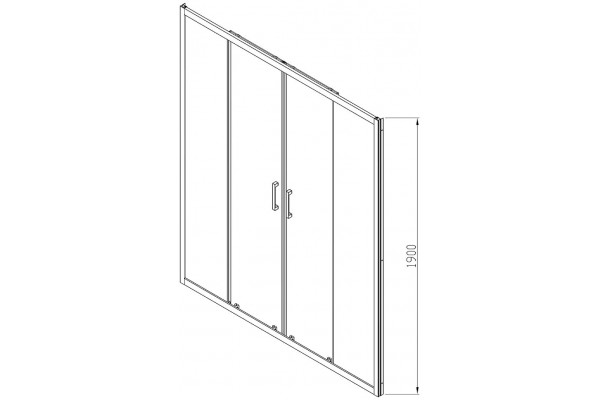 Душевая дверь в нишу Vincea Alpha VDS-3AL2170CL 170 см, стекло прозрачное, хром, раздвижная