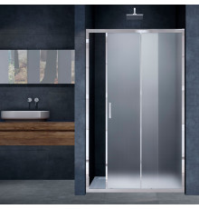 Душевая дверь в нишу Vincea Alpha VDS-3AL120MT 120 см, стекло текстурное, хром, раздвижная