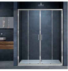 Душевая дверь в нишу Vincea Alpha VDS-3AL2160CL 160 см, стекло прозрачное, хром, раздвижная