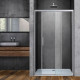 Душевая дверь в нишу Vincea Soft VDS-3SO110CL 110 см, стекло прозрачное, хром, раздвижная, с покрытием анти-капля