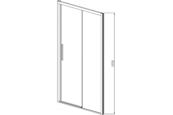 Душевая дверь в нишу Vincea Soft VDS-3SO110CL 110 см, стекло прозрачное, хром, раздвижная, с покрытием анти-капля