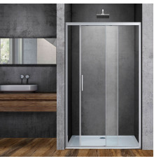 Душевая дверь в нишу Vincea Soft VDS-3SO140CL 140 см, стекло прозрачное, хром, раздвижная, с покрытием анти-капля