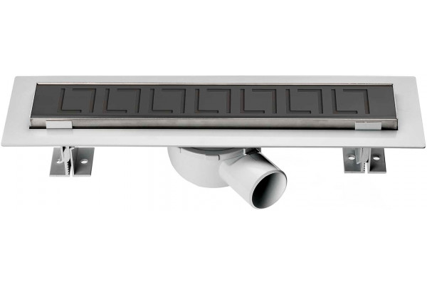 Душевой лоток Vincea Say Optima SAY.601.60.B.M.S.BLOK 60 см, матовый черный, в пол около стены, выпуск боковой