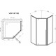 Душевой уголок Vincea Penta VSP-3P100CL 100x100, профиль хром, стекло прозрачное, двери распашные