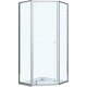 Душевой уголок Vincea Penta VSP-3P100CL 100x100, профиль хром, стекло прозрачное, двери распашные
