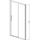 Душевая дверь в нишу Vincea Soft VDS-3SO120CLB 120 см, стекло прозрачное, профиль черный, раздвижная, с покрытием анти-капля