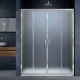 Душевая дверь в нишу Vincea Alpha VDS-3AL2160MT 160 см, стекло текстурное, хром, раздвижная