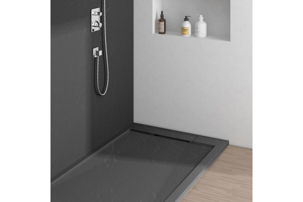 Поддон для душа Vincea VST-4SRL8012A 120x80 антрацит прямоугольный, низкий