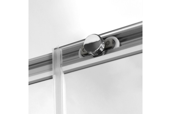 Душевая дверь в нишу Vincea Slim-U VDS-2SU130CL 130 см, профиль хром, стекло прозрачное, раздвижная