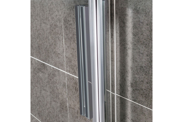 Душевая дверь в нишу Vincea Slim-U VDS-2SU130CL 130 см, профиль хром, стекло прозрачное, раздвижная