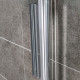 Душевая дверь в нишу Vincea Slim-U VDS-2SU130CL 130 см, профиль хром, стекло прозрачное, раздвижная