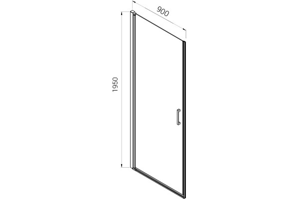 Душевая дверь в нишу Vincea Alpha VDP-3AL900MT 90 см, стекло текстурное, хром, распашная
