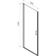 Душевая дверь в нишу Vincea Alpha VDP-3AL900MT 90 см, стекло текстурное, хром, распашная