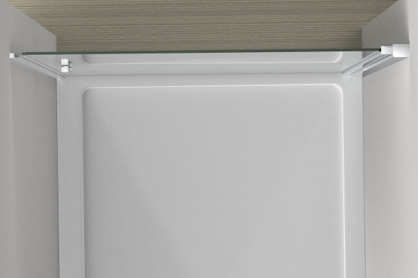 Душевая дверь в нишу Vincea Alpha VDP-3AL900MT 90 см, стекло текстурное, хром, распашная