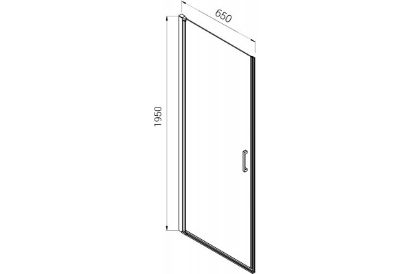 Душевая дверь в нишу Vincea Alpha VDP-3AL650CL 65 см, стекло прозрачное, хром, распашная