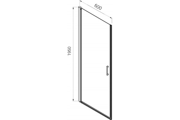 Душевая дверь в нишу Vincea Alpha VDP-3AL600MT 60 см, стекло текстурное, хром, распашная