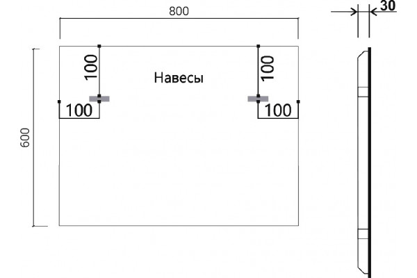 Зеркало Vincea VLM-3VN800 80х60, с подсветкой