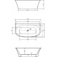 Акриловая ванна Vincea VBT-423-1700 овальная, пристенная, объем 400 л.