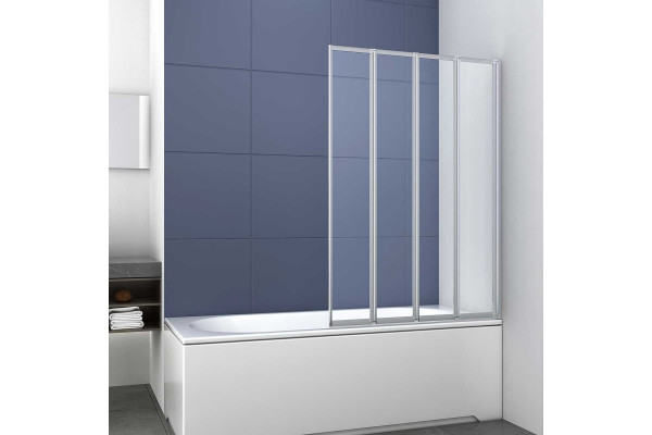 Шторка на ванну Vincea VSB-31100CL 100х140 складная, стекло прозрачное
