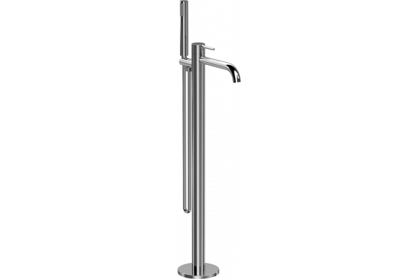 Напольный смеситель для ванны с душем Vincea Desire VTF-1DCH хром, однорычажный, длина излива 22.5 см