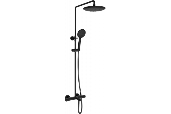 Душевая стойка Vincea Desire VSFS-1D1TMB с термостатом, черная матовая, цвет черный, штанга 118.7 см